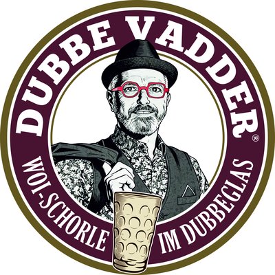 Logo Dubbe Vadder &ndash; Woi-Schorle im Dubbeglas